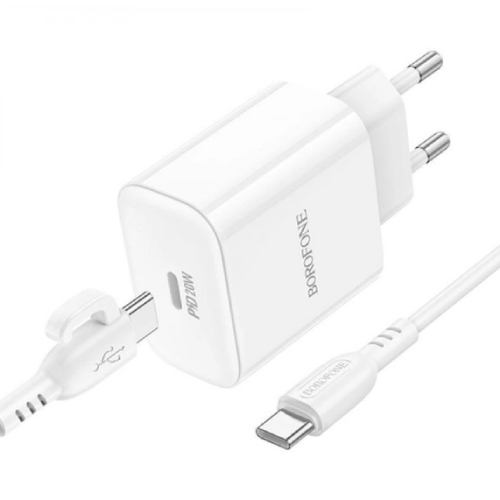 Сетевое зарядное устройство BOROFONE BA81A PD20W White (6941991108204) Мощность 20