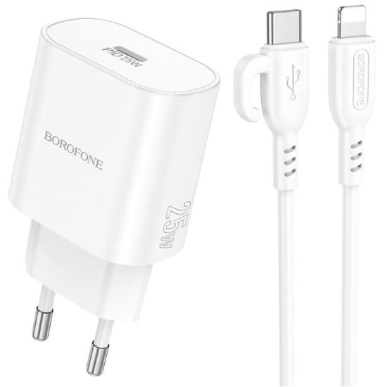 Сетевое зарядное устройство BOROFONE BA82A PD25W White (6941991112263)
