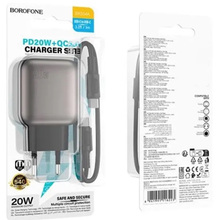Сетевое зарядное устройство BOROFONE BAS54A PD20W Black (6941991116223)