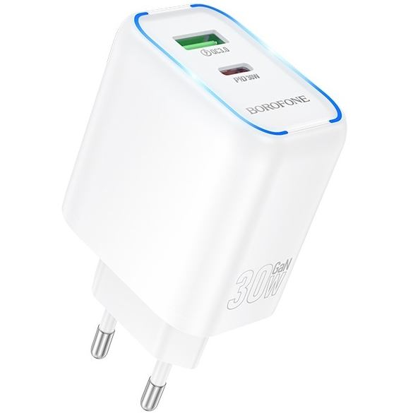 Сетевое зарядное устройство BOROFONE BA89A PD30W White (6941991119361)