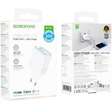 Сетевое зарядное устройство BOROFONE BA89A PD30W White (6941991119361)
