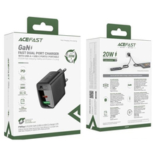 Сетевое зарядное устройство ACEFAST A78 PD20W GaN charger Black (6974316283256)