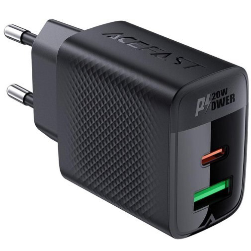 Сетевое зарядное устройство ACEFAST A78 PD20W GaN charger Black (6974316283256) Кабель отсутствует