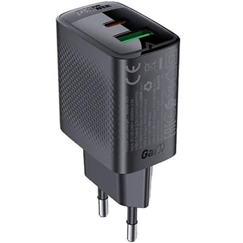 Сетевое зарядное устройство ACEFAST A78 PD20W GaN charger Black (6974316283256)