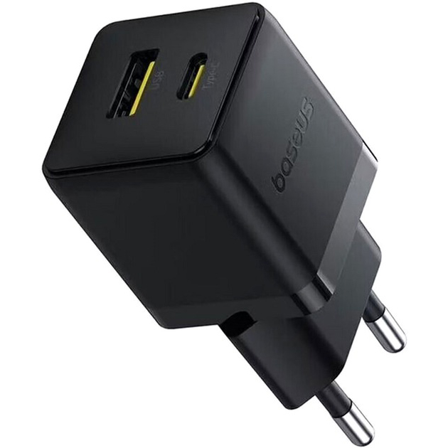 Сетевое зарядное устройство BASEUS Palm Fast Charger C+U 30W EU (P1011160A113-00) Мощность 30