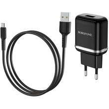 Сетевое зарядное устройство BOROFONE BA36A High speed single port QC3.0 charger set 18W (6931474715982)