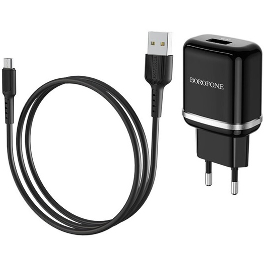 Сетевое зарядное устройство BOROFONE BA36A High speed single port QC3.0 charger set 18W (6931474716002)