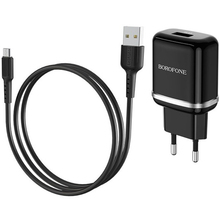 Сетевое зарядное устройство BOROFONE BA36A High speed single port QC3.0 charger set 18W (6931474716002)