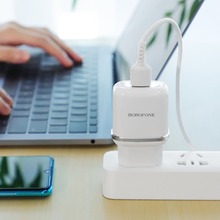 Сетевое зарядное устройство BOROFONE BA36A High speed single port QC3.0 charger set 18W (6931474716019)