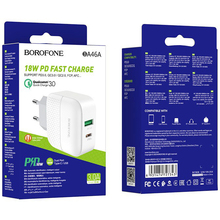 Сетевое зарядное устройство BOROFONE BA46A Premium PD + QC3.0 18W White (6931474727343)