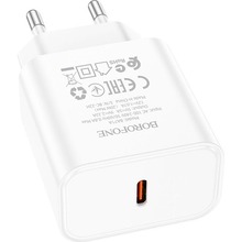 Зарядний пристрій BOROFONE BA71A Power single Port PD20W charger White (6974443387964)