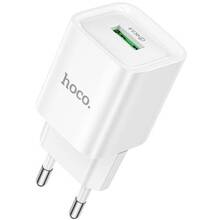 Зарядний пристрій HOCO C145A Charm single port QC3.0 charger (EU) White (6942007630214)