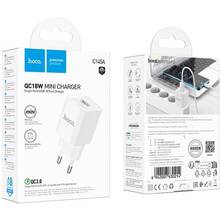 Зарядний пристрій HOCO C145A Charm single port QC3.0 charger (EU) White (6942007630214)