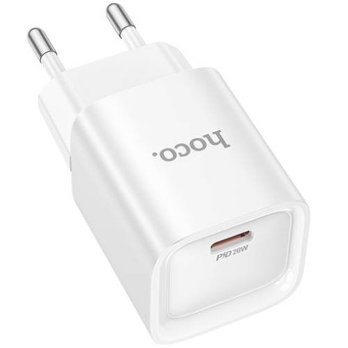 Мережевий зарядний пристрій HOCO C146A Charm single port PD20W Charger (EU) White (6942007630245) Тип мережевий зарядний пристрій
