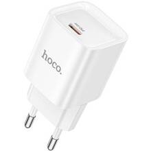 Мережевий зарядний пристрій HOCO C146A Charm single port PD20W Charger (EU) White (6942007630245)