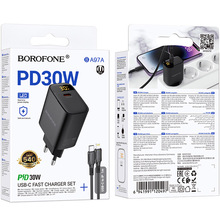 Сетевое зарядное устройство BOROFONE BA97A PD30W Black (6941991120497)
