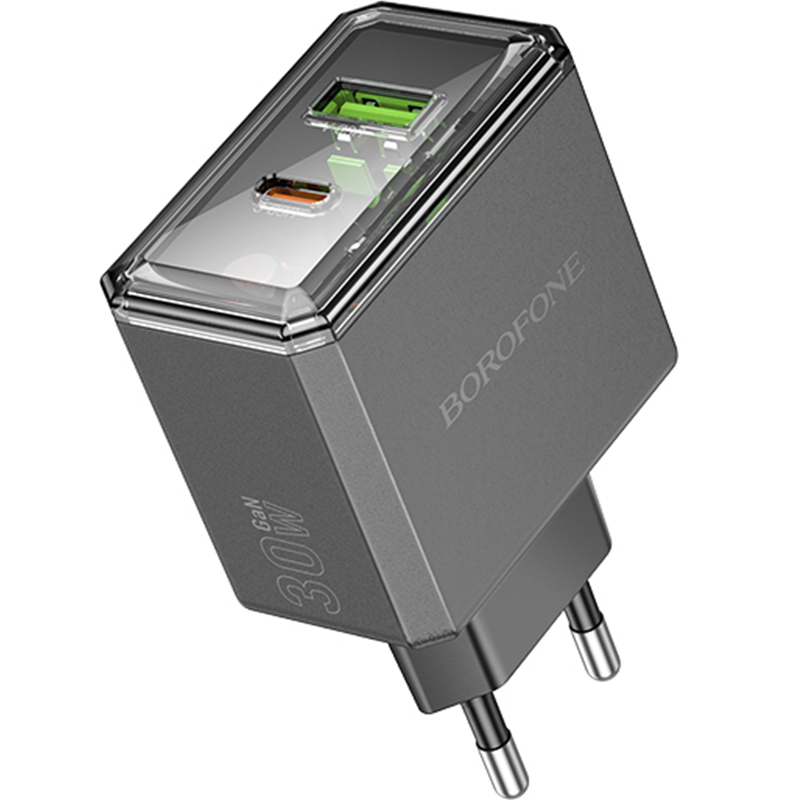Сетевое зарядное устройство BOROFONE BAS32A PD30W+QC3.0 Black (6941991110641)