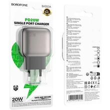 Сетевое зарядное устройство BOROFONE BAS53A PD20W Black (6941991116179)