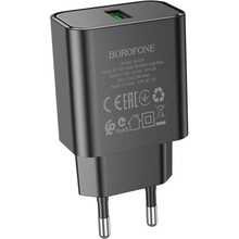 Сетевое зарядное устройство BOROFONE BA72A 18W Black (6974443388541)