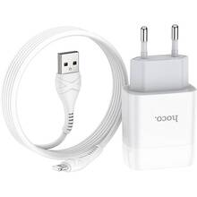 Сетевое зарядное устройство HOCO C73A Glorious dual port charger set iP EU White (6931474713056)