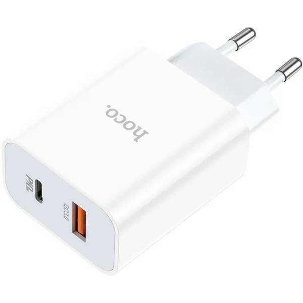 Сетевое зарядное устройство HOCO C97A PD20W+QC3.0 charger White (6931474766076) Мощность 20