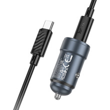 Автомобильное зарядное устройство HOCO Z57 Glorious single-port PD30W Metal Gray (6942007633086)