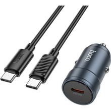 Автомобильное зарядное устройство HOCO Z57 Glorious single-port PD30W Metal Gray (6942007633086)