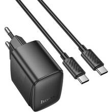Сетевое зарядное устройство HOCO CS61A Bright PD30W+QC3.0 charger set C to C EU Black (6942007638449)