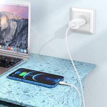 Сетевое зарядное устройство HOCO N22 Jetta PD25W charger set Type-C to iP EU White (6931474760074)