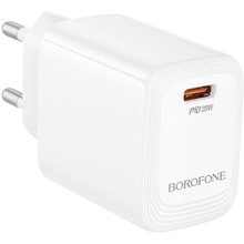 Зарядний пристрій Borofone BN26 Fuente single-port PD20W charger EU White (6941991120237)