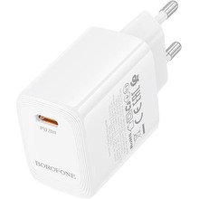 Зарядний пристрій Borofone BN26 Fuente single-port PD20W charger EU White (6941991120237)