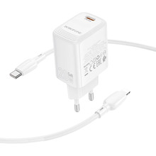 Зарядний пристрій BOROFONE BN26 Fuente single-port PD20W Charger Set (C to iP) (EU) White (6941991120244)