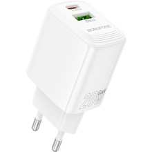 Зарядний пристрій Borofone BN27 Fuente PD20W+QC3.0 charger EU White (6941991120268)
