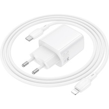 Зарядний пристрій BOROFONE BN29 Fuente PD30W+QC3.0 Charger Set (C to iP) (EU) White (6941991120336)