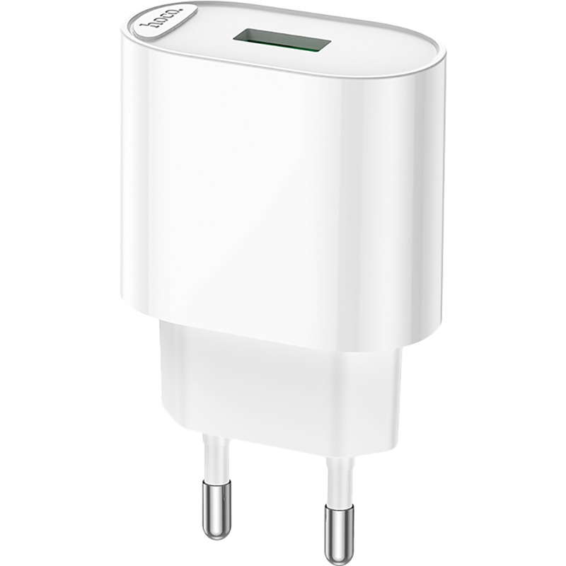 Сетевое зарядное устройство HOCO C109A Fighter single port QC3.0 charger set 18W White (6931474784810)