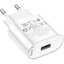 Сетевое зарядное устройство HOCO C109A Fighter single port QC3.0 charger set 18W White (6931474784810)