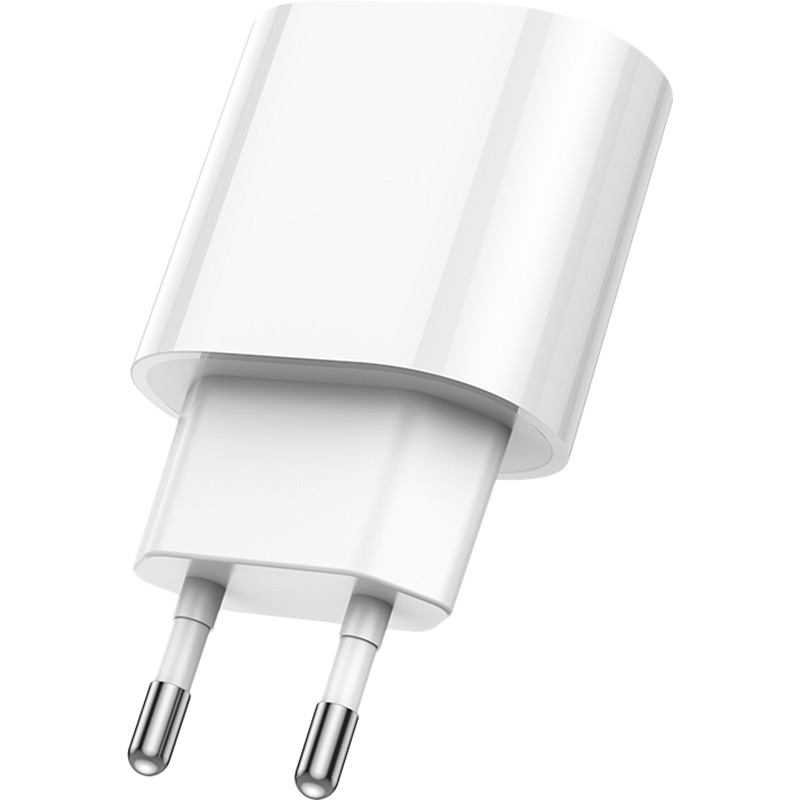 Внешний вид Сетевое зарядное устройство HOCO C109A Fighter single port QC3.0 charger set 18W White (6931474784810)
