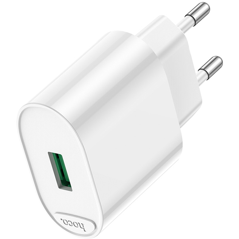 Сетевое зарядное устройство HOCO C109A Fighter single port QC3.0 charger set 18W White (6931474784810) Тип сетевое зарядное устройство