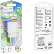 Сетевое зарядное устройство HOCO C109A Fighter single port QC3.0 charger set 18W White (6931474784810)