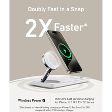 Беспроводное зарядное устройство ANKER MagGo Wireless Charging Station 15W 3в1 White (B25M1321)