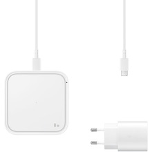 Бездротовий зарядний пристрій SAMSUNG 15W Wireless Charger Pad with TA 15W White (EP-P2400TWEGEU)