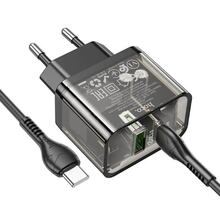 Зарядний пристрій HOCO N34 PD20W Transparent Black