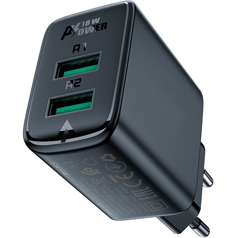 Сетевое зарядное устройство ACEFAST A33 QC18W Black (AFA33B)