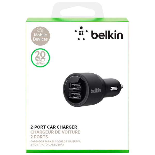 Автомобильное зарядное устройство BELKIN Авто ЗУ Dual USB Charger (F8J109btBLK) Тип автомобильное зарядное устройство