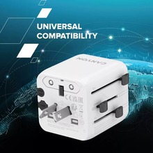 Зарядний пристрій CANYON OnTour One Travel Adapter EU/UK/US/AUS White (CNS-TA1005W)