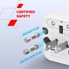 Зарядний пристрій CANYON OnTour One Travel Adapter EU/UK/US/AUS White (CNS-TA1005W)