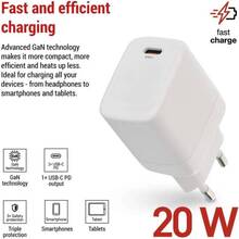 Сетевое зарядное устройство EMOS V01G20 1xUSB-C GAN PD 20W 220V Сетевое зарядное устройство EMOS V01G20 1xUSB-C GAN PD 20W 220V