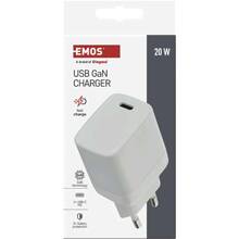 Сетевое зарядное устройство EMOS V01G20 1xUSB-C GAN PD 20W 220V Сетевое зарядное устройство EMOS V01G20 1xUSB-C GAN PD 20W 220V