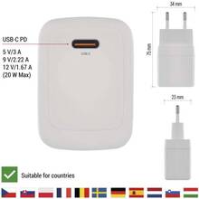 Сетевое зарядное устройство EMOS V01G20 1xUSB-C GAN PD 20W 220V Сетевое зарядное устройство EMOS V01G20 1xUSB-C GAN PD 20W 220V