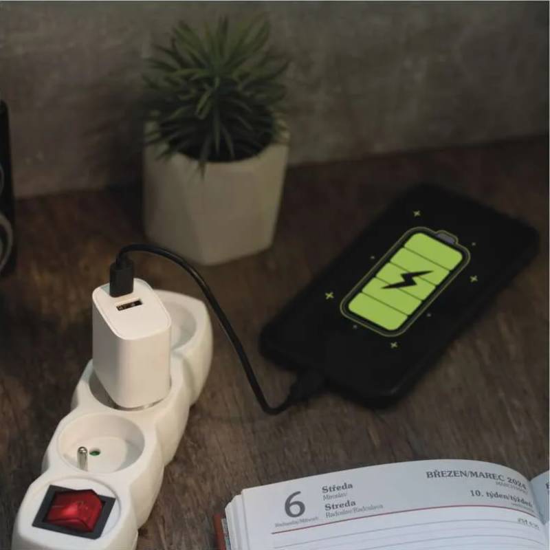 Сетевое зарядное устройство EMOS V02B15 USB-C USB-A 15W 220V Изображение Сетевое зарядное устройство EMOS V02B15 USB-C USB-A 15W 220V